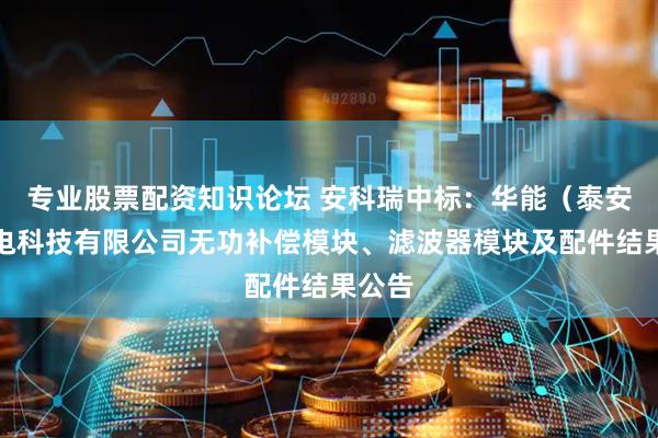 专业股票配资知识论坛 安科瑞中标：华能（泰安）光电科技有限公司无功补偿模块、滤波器模块及配件结果公告